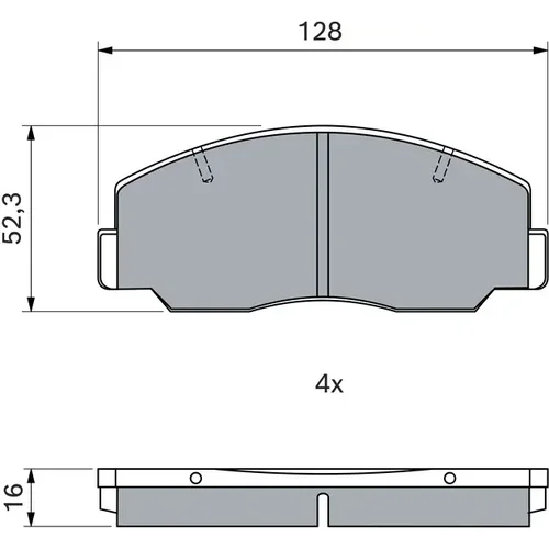 Sada brzdových platničiek kotúčovej brzdy BOSCH 0 986 460 207