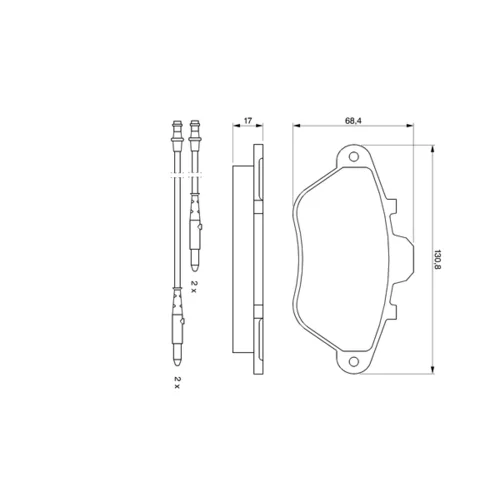 Sada brzdových platničiek kotúčovej brzdy 0 986 460 950 /BOSCH/ - obr. 4