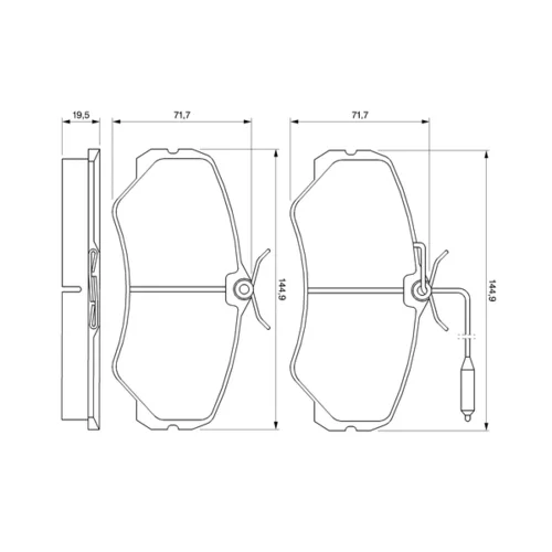 Sada brzdových platničiek kotúčovej brzdy 0 986 460 998 /BOSCH/ - obr. 4