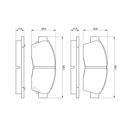 Sada brzdových platničiek kotúčovej brzdy 0 986 461 123 /BOSCH/ - obr. 4