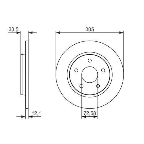 Brzdový kotúč 0 986 479 050 /BOSCH/ - obr. 4