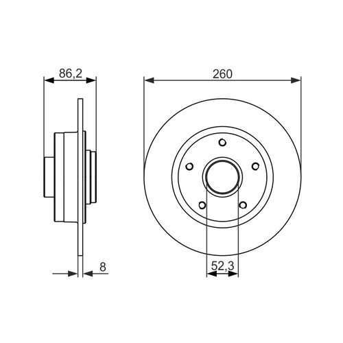 Brzdový kotúč 0 986 479 684 /BOSCH/ - obr. 4