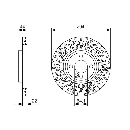 Brzdový kotúč 0 986 479 A69 /BOSCH/ - obr. 1