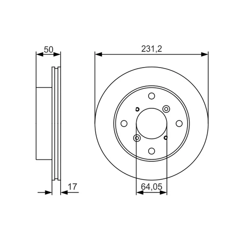 Brzdový kotúč 0 986 479 R96 /BOSCH/ - obr. 4