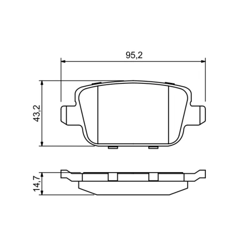Sada brzdových platničiek kotúčovej brzdy 0 986 494 247 /BOSCH/ - obr. 6