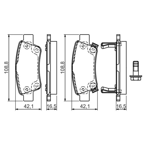 Sada brzdových platničiek kotúčovej brzdy 0 986 494 329 /BOSCH/ - obr. 6