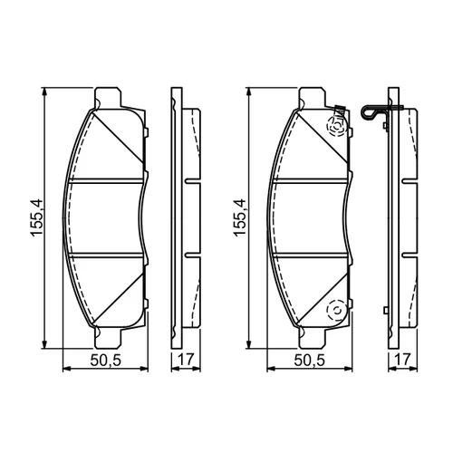 Sada brzdových platničiek kotúčovej brzdy 0 986 494 673 /BOSCH/ - obr. 6