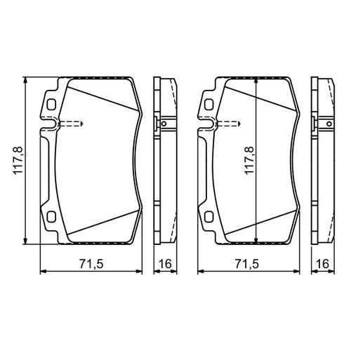 Sada brzdových platničiek kotúčovej brzdy 0 986 495 278 /BOSCH/ - obr. 6