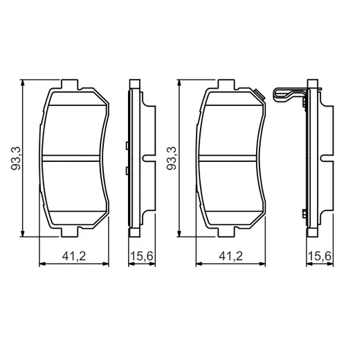 Sada brzdových platničiek kotúčovej brzdy 0 986 495 354 /BOSCH/ - obr. 4