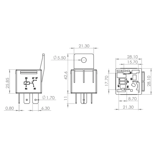 Relé pracovného prúdu 0 986 AH0 250 /BOSCH/ - obr. 4