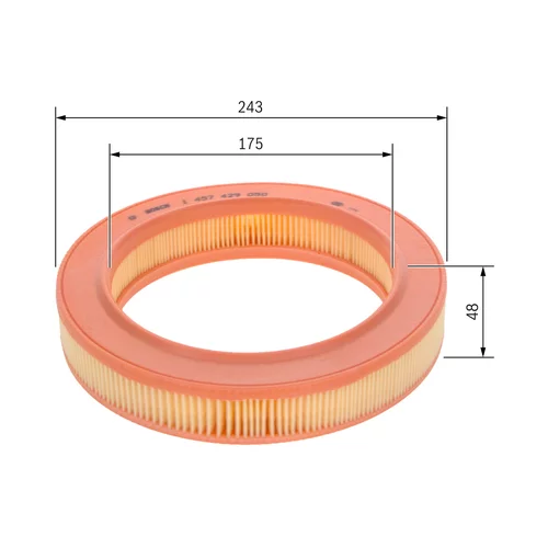 Vzduchový filter 1 457 429 050 /BOSCH/ - obr. 4