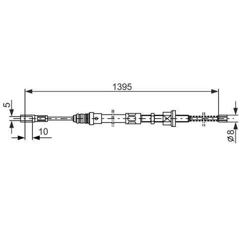 Ťažné lanko parkovacej brzdy 1 987 477 485 /BOSCH/ - obr. 4