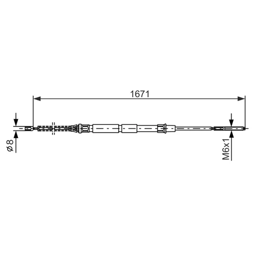 Ťažné lanko parkovacej brzdy 1 987 477 626 /BOSCH/ - obr. 4