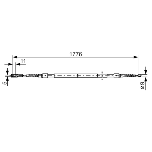 Ťažné lanko parkovacej brzdy 1 987 482 126 /BOSCH/