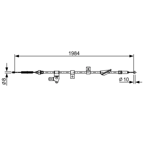 Ťažné lanko parkovacej brzdy 1 987 482 650 /BOSCH/