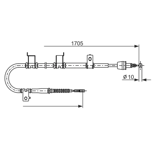 Ťažné lanko parkovacej brzdy 1 987 482 908 /BOSCH/ - obr. 4