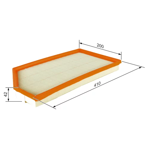 Vzduchový filter F 026 400 468 /BOSCH/ - obr. 4