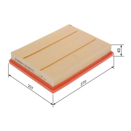 Vzduchový filter F 026 400 672 /BOSCH/ - obr. 4