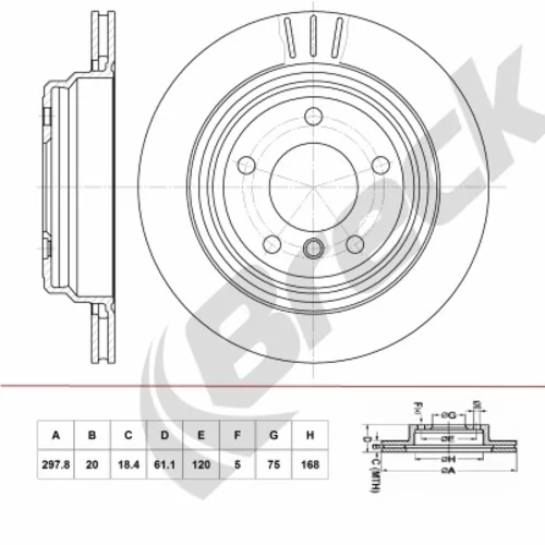 Brzdový kotúč BRECK BR 400 VA100