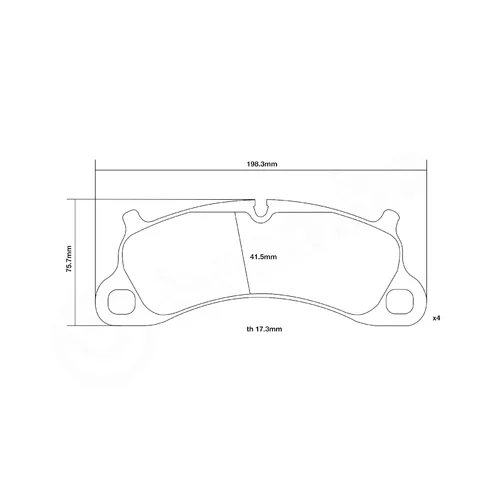Sada vysoko výkonných brzdových obložení 07.B314.76 /BREMBO/ - obr. 2