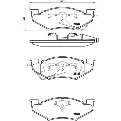 Sada brzdových platničiek kotúčovej brzdy P 11 020 /BREMBO/