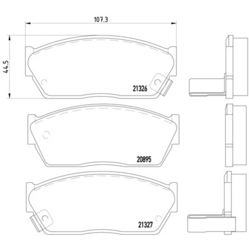Sada brzdových platničiek kotúčovej brzdy BREMBO P 28 004