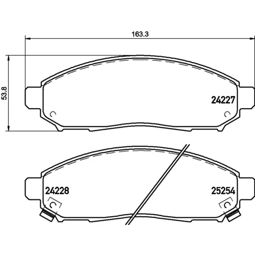 Sada brzdových platničiek kotúčovej brzdy BREMBO P 56 096E