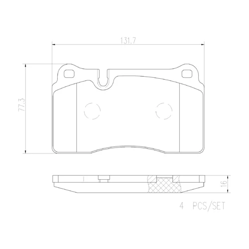 Sada brzdových platničiek kotúčovej brzdy BREMBO P 85 116E