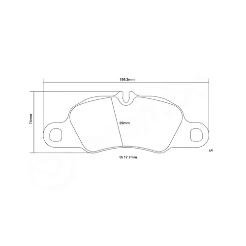 Sada vysoko výkonných brzdových obložení 07.B314.86 /BREMBO/ - obr. 2