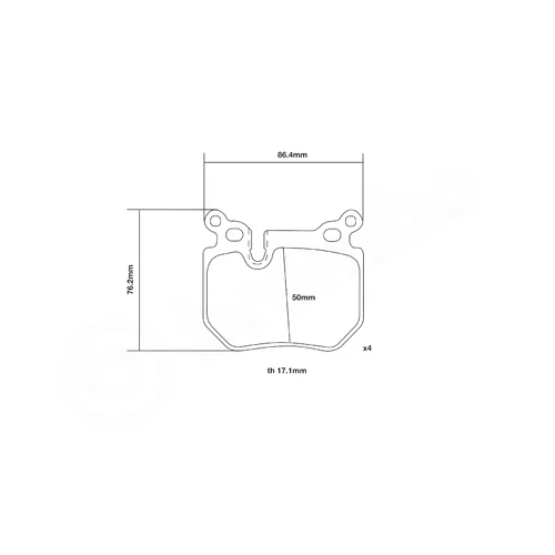 Sada vysoko výkonných brzdových obložení 07.B315.03 /BREMBO/ - obr. 2