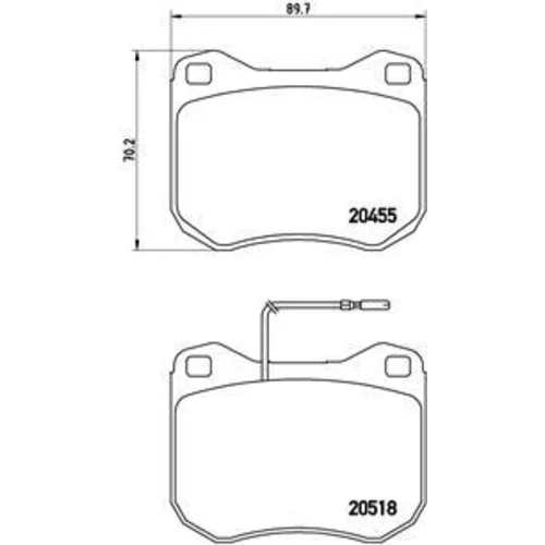 Sada brzdových platničiek kotúčovej brzdy BREMBO P 61 017