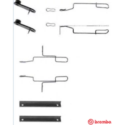 Sada príslušenstva obloženia kotúčovej brzdy BREMBO A 02 233