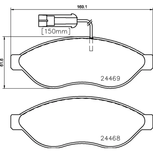 Sada brzdových platničiek kotúčovej brzdy BREMBO P 23 144G