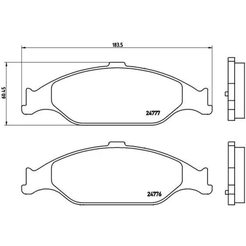 Sada brzdových platničiek kotúčovej brzdy BREMBO P 24 082