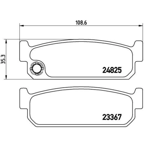 Sada brzdových platničiek kotúčovej brzdy BREMBO P 56 067