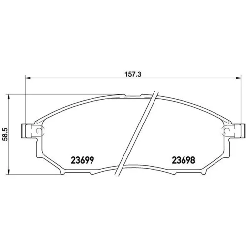 Sada brzdových platničiek kotúčovej brzdy BREMBO P 56 094
