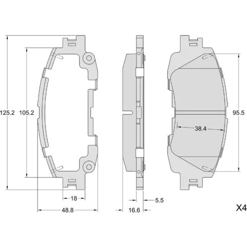 Sada brzdových platničiek kotúčovej brzdy BREMBO P 83 204