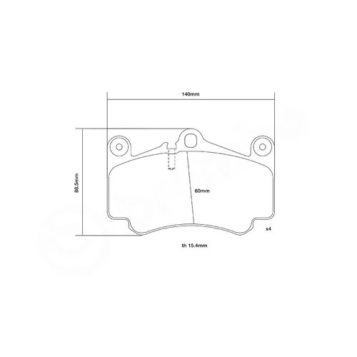 Sada vysoko výkonných brzdových obložení 07.B314.16 /BREMBO/ - obr. 2