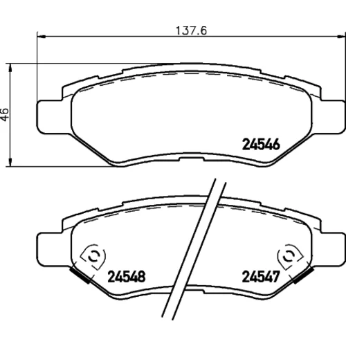 Sada brzdových platničiek kotúčovej brzdy BREMBO P 09 014