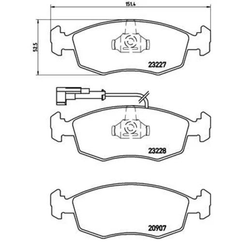 Sada brzdových platničiek kotúčovej brzdy BREMBO P 23 121