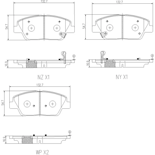 Sada brzdových platničiek kotúčovej brzdy BREMBO P 30 172