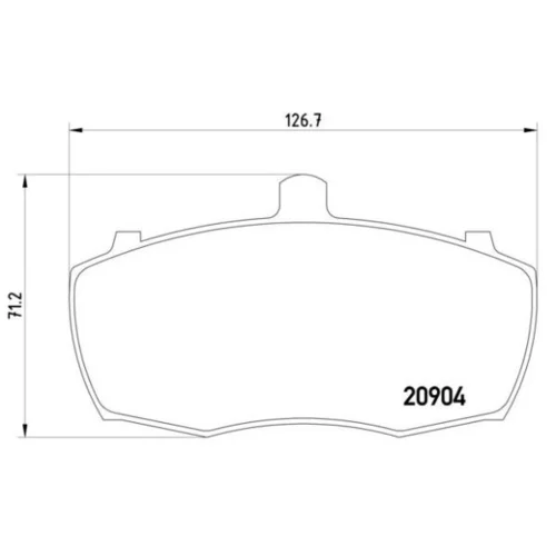 Sada brzdových platničiek kotúčovej brzdy BREMBO P 52 013