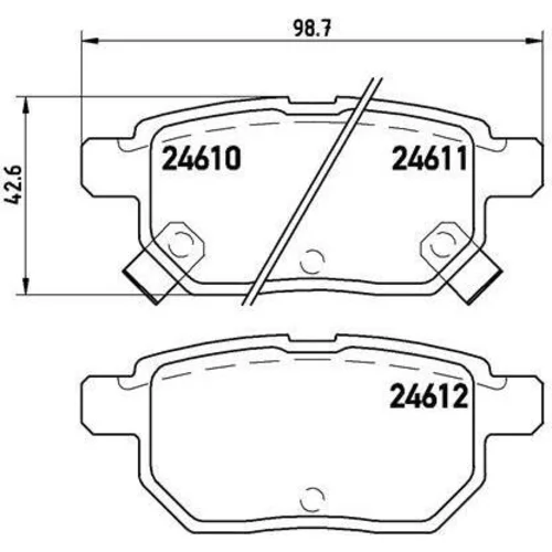 Sada brzdových platničiek kotúčovej brzdy BREMBO P 83 083