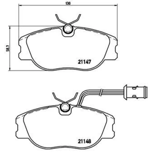 Sada brzdových platničiek kotúčovej brzdy BREMBO P 23 041