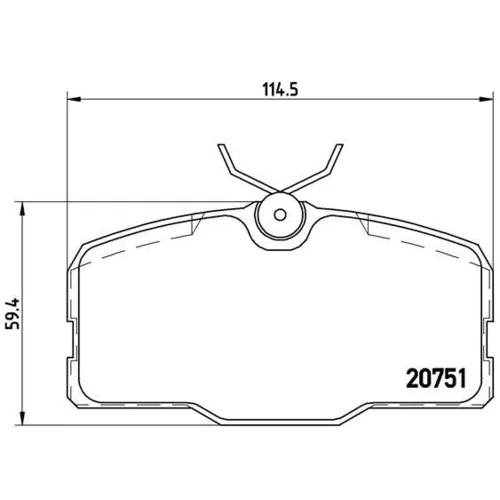 Sada brzdových platničiek kotúčovej brzdy BREMBO P 50 006