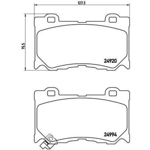 Sada brzdových platničiek kotúčovej brzdy BREMBO P 56 084