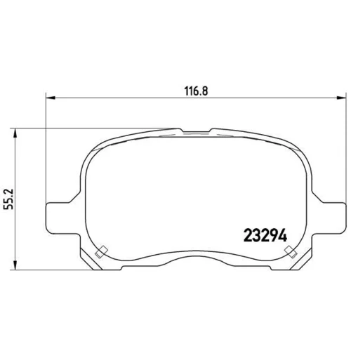 Sada brzdových platničiek kotúčovej brzdy BREMBO P 83 044