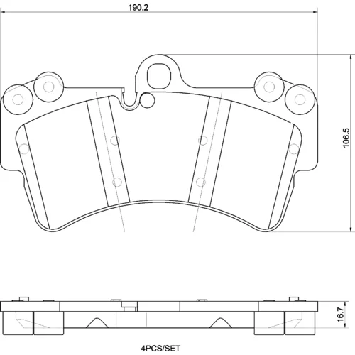 Sada brzdových platničiek kotúčovej brzdy BREMBO P 85 065X