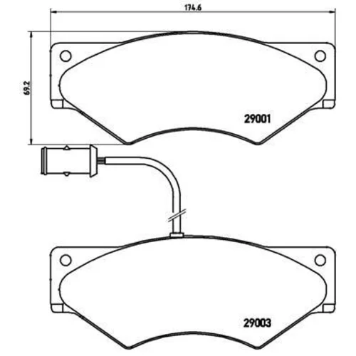 Sada brzdových platničiek kotúčovej brzdy P A6 007 /BREMBO/