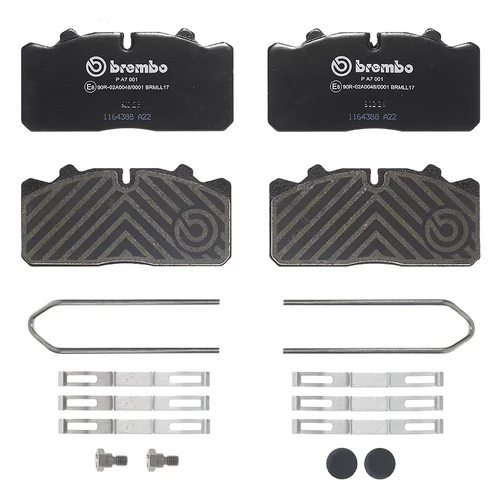 Sada brzdových platničiek kotúčovej brzdy P A7 001 /BREMBO/ - obr. 1